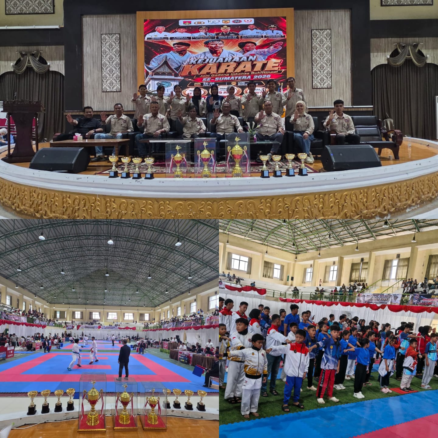 Kegiatan Kejuaraan Karate Jam Gadang Institut Karate-Do Nasional (Inkanas) Se-Sumatra yang diikuti 650 atlet karate.